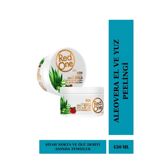 Redone Yüz Ve Vücut Scrub Çilek Ve Aloe Vera 450 ml