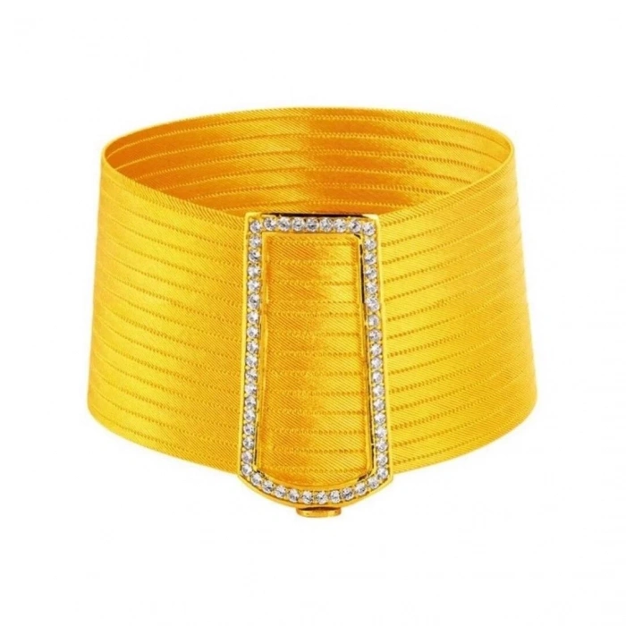 13 Sıralı Kenar Taşlı 14 Ayar Trabzon Hasır Bilezik