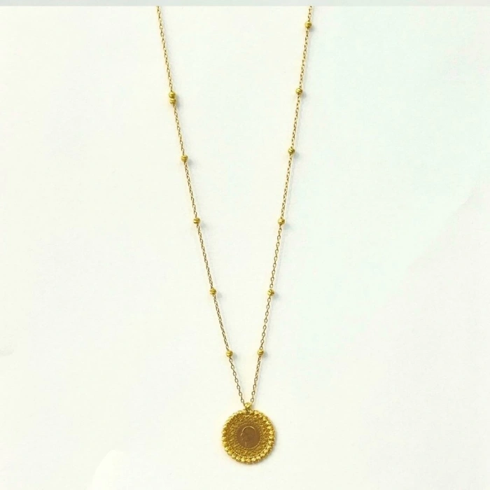 14 Ayar Altın Dorika Çeyrek Altın Kolye