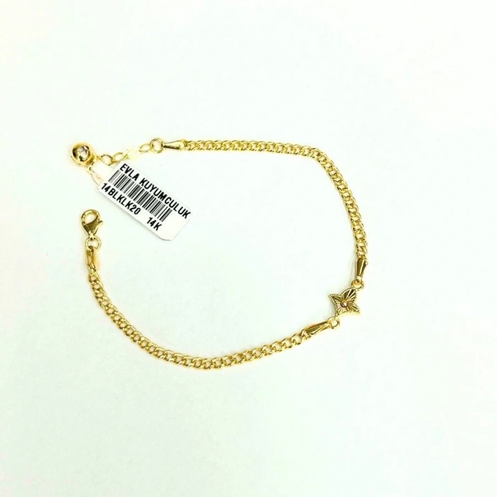 14 Ayar Altın Fatma Ana Bileklik