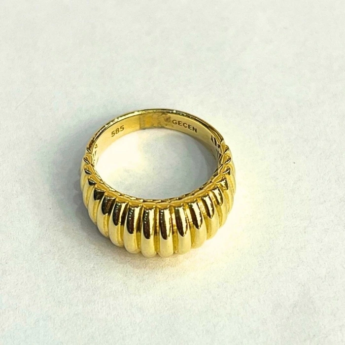 14 Ayar Altın Geniş Meridyen Yüzük