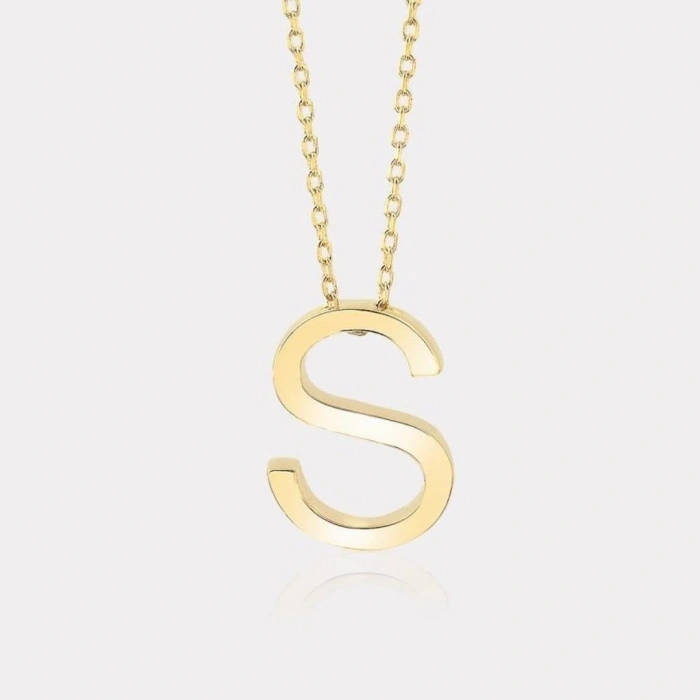 14 Ayar Altın Harf Kolye