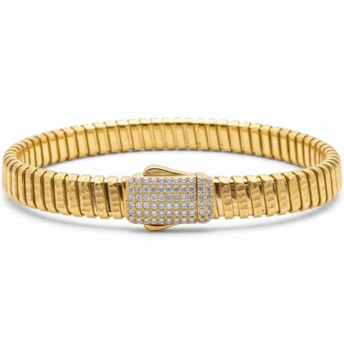 14 Ayar Altın Kelepçe Bilezik