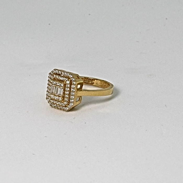 14 Ayar Altın Parçalı Baget Yüzük