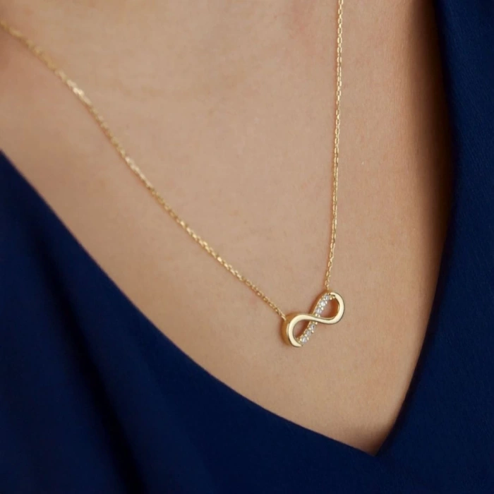 14 Ayar Altın Sonsuzluk Kolye