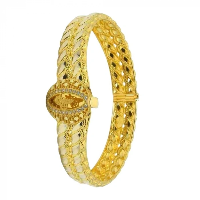 14 Ayar Altın Trabzon Hasır Kelepçe