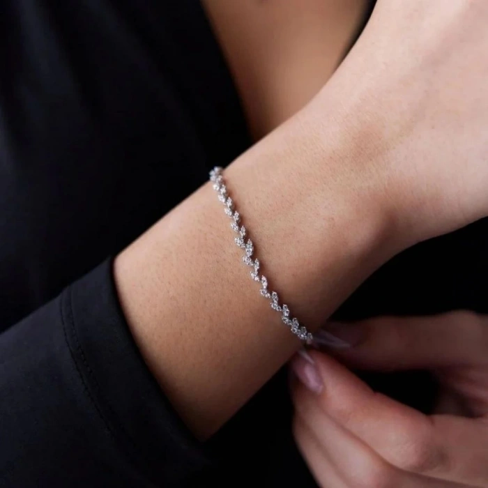 14 Ayar Beyaz Altın Düğün Seti Takımı