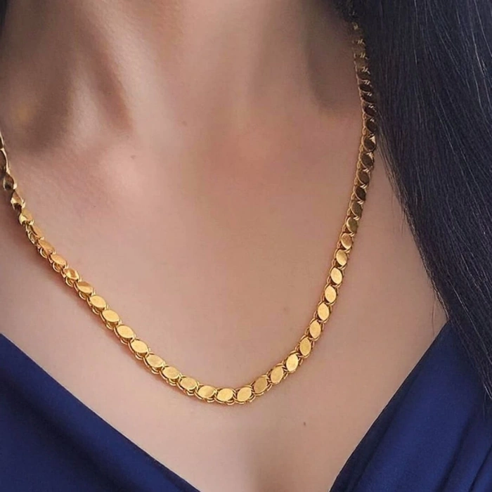 Altın 8 Ayar Pullu Zincir