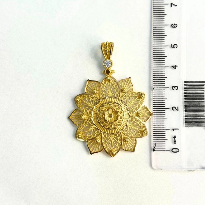 Altın Nilüfer  Dorika Kolye