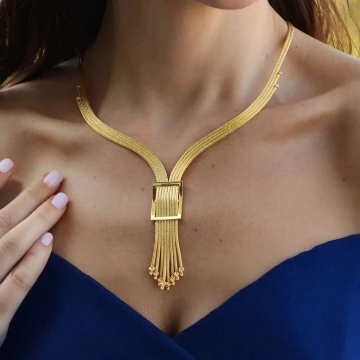 Altın Örgü Geniş Mesh Set