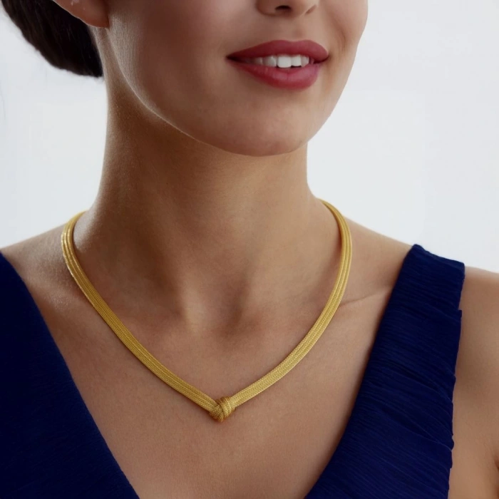 Altın Üçlü Düğüm Kalze Set