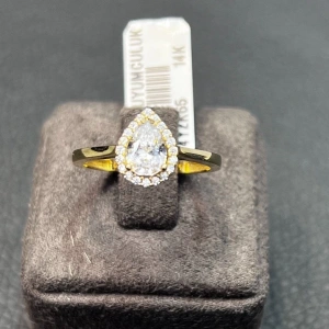 14 Ayar Altın Damla Yüzük