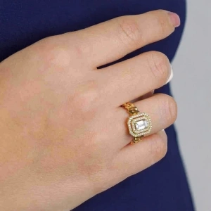 14 Ayar Altın Gurmet Baget Yüzük