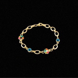 14 Ayar Altın Motifli Çocuk Bileklik