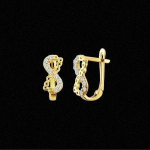 14 Ayar Altın Motifli Çocuk Küpesi