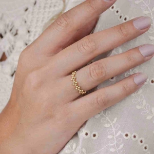 14 Ayar Altın Toplu Eklem Yüzük