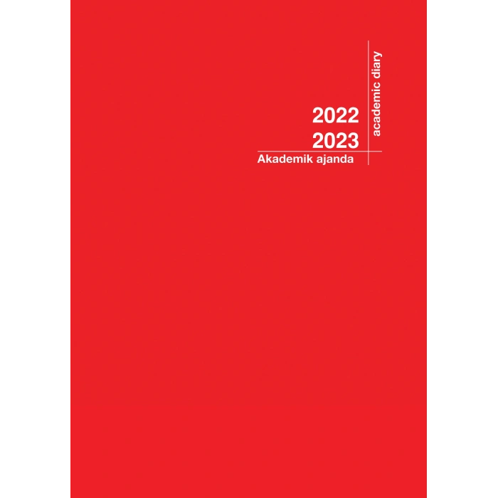 2022-2023 Akademik Ajanda 21X29 Kırmızı