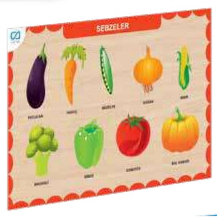 Ahşap Sebzeler Eğitici Set