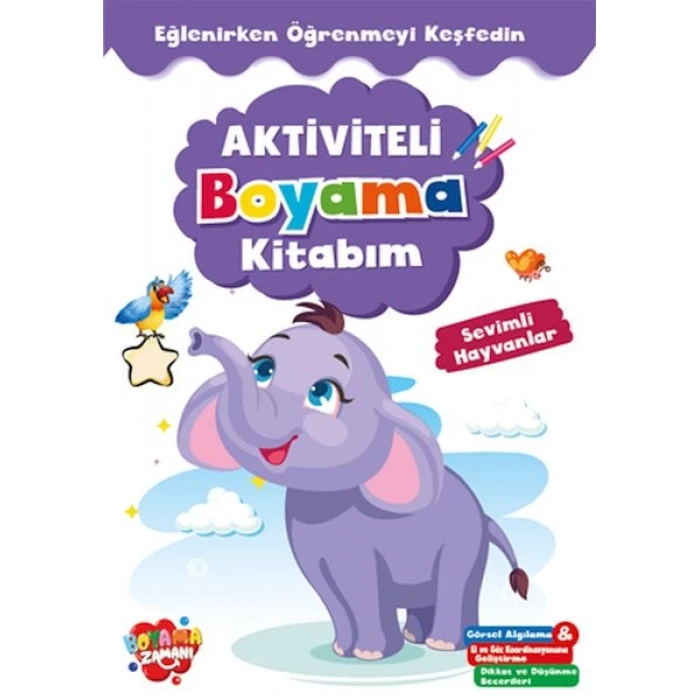 Aktiviteli Boyama Kitabı Sevimli Hayvanlar