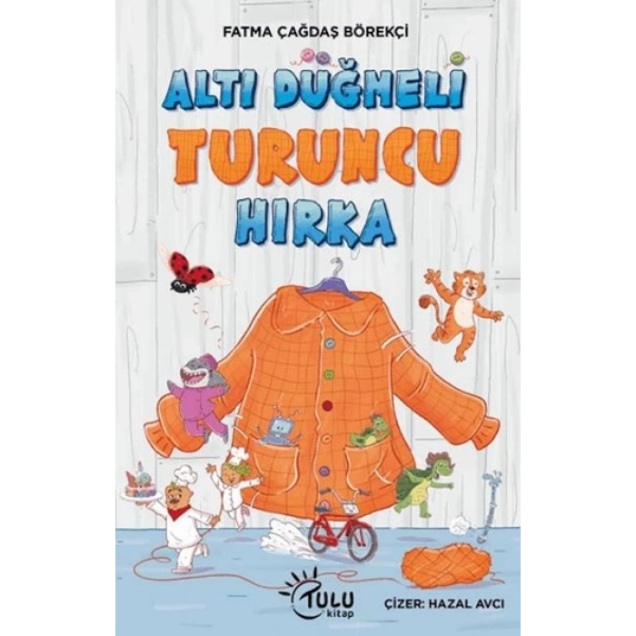 Altı Düğmeli Turuncu Hırka