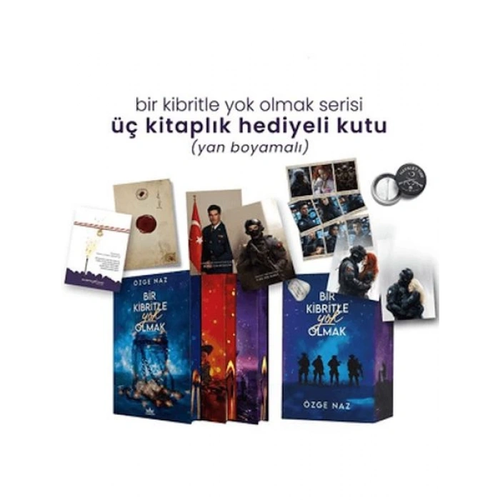 Bir Kibritle Yok Olmak Serisi - Üç Kitaplık Yan Boyamalı Hediyeli Kutu