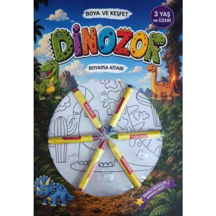 Boya Keşfet- Dinozor Boyama Kitabı