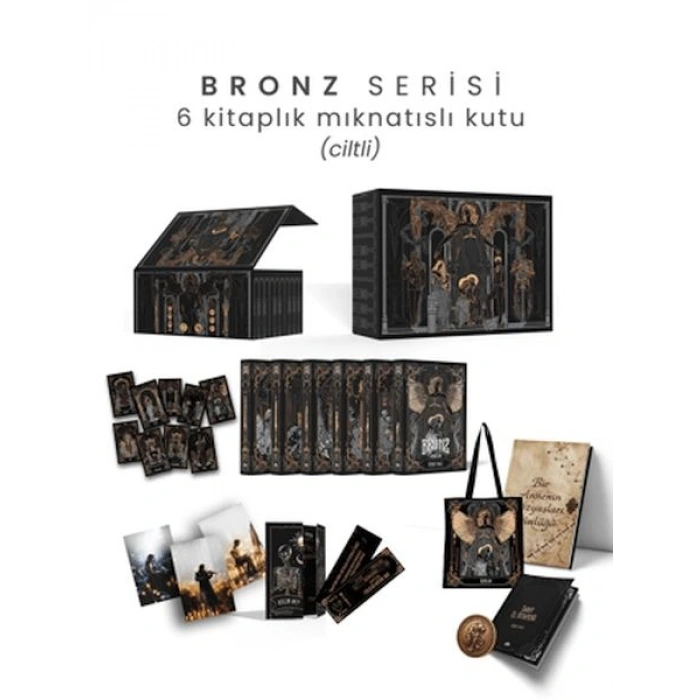 Bronz Serisi 6 Kitaplık Mıknatıslı Kutu (Ciltli)
