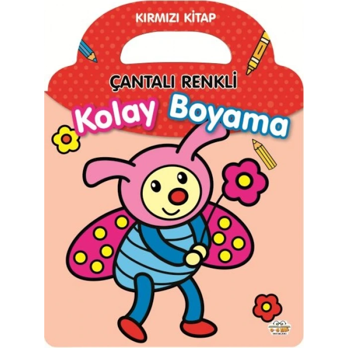 Çantalı Renkli Kolay Boyama- Kırmızı Kitap