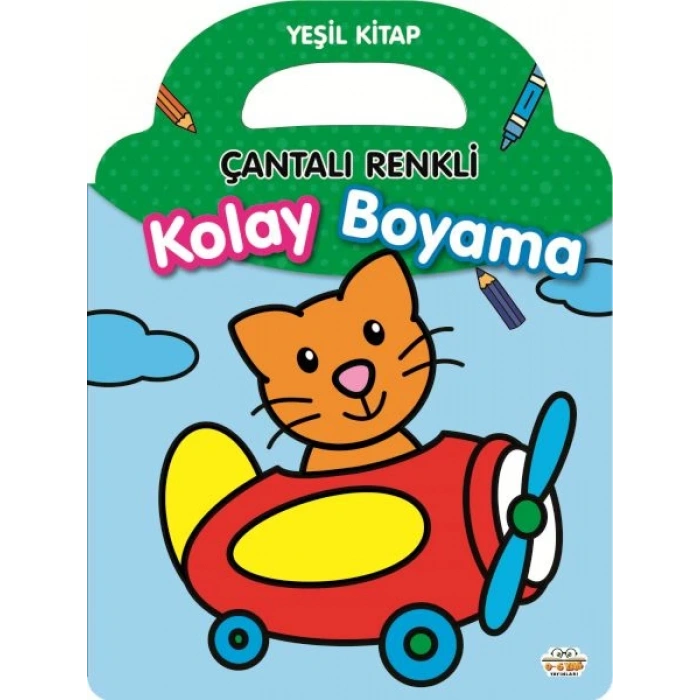 Çantalı Renkli Kolay Boyama- Yeşil Kitap