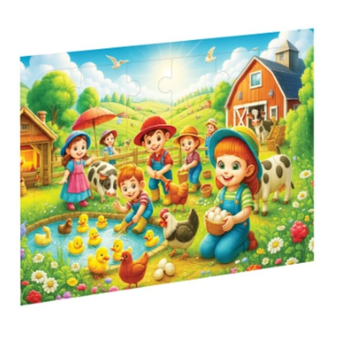 Çiftlikteki Çocukları Ahşap Puzzle