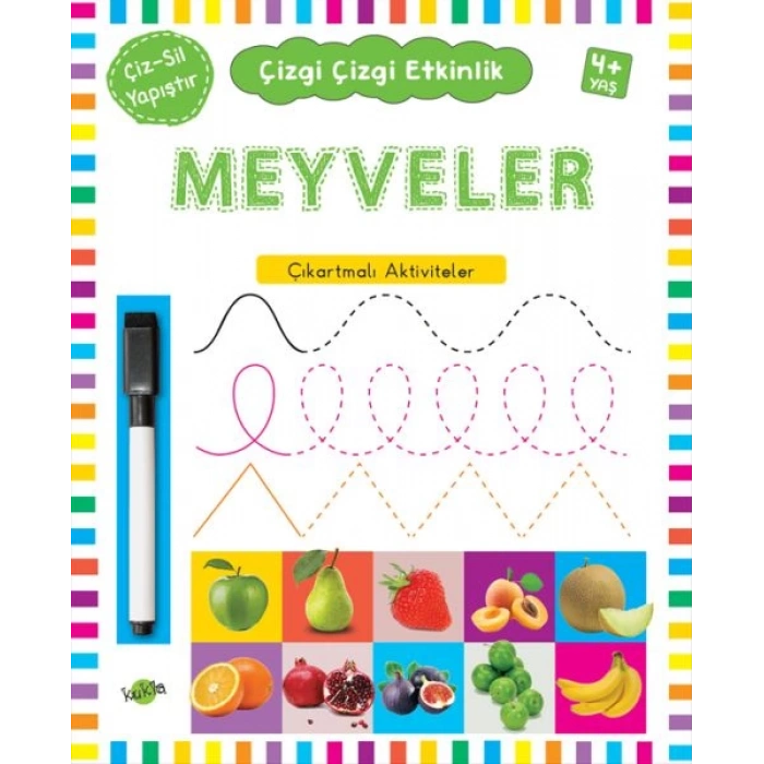 Çizgi Çizgi Etkinlik- Meyveler (4+ Yaş)