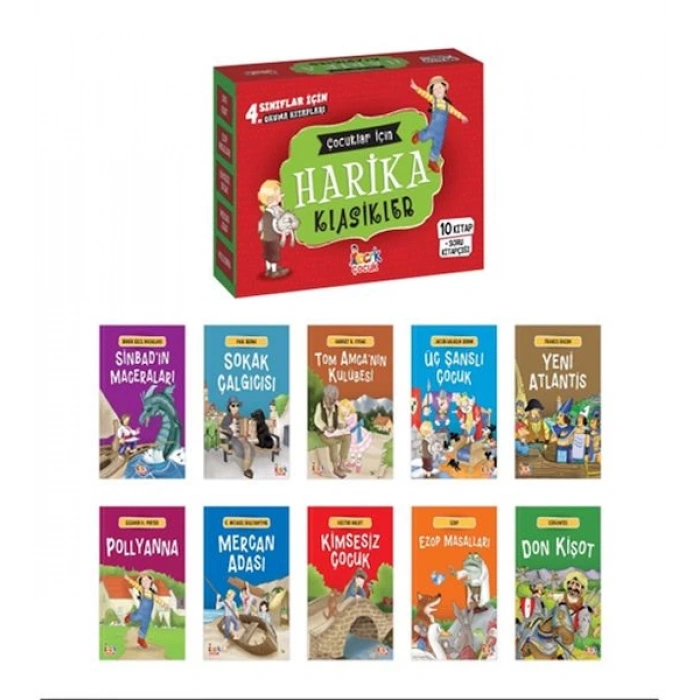 Çocuklar İçin Harika Klasikler– (10 Kitap+Soru Kitapçığı)