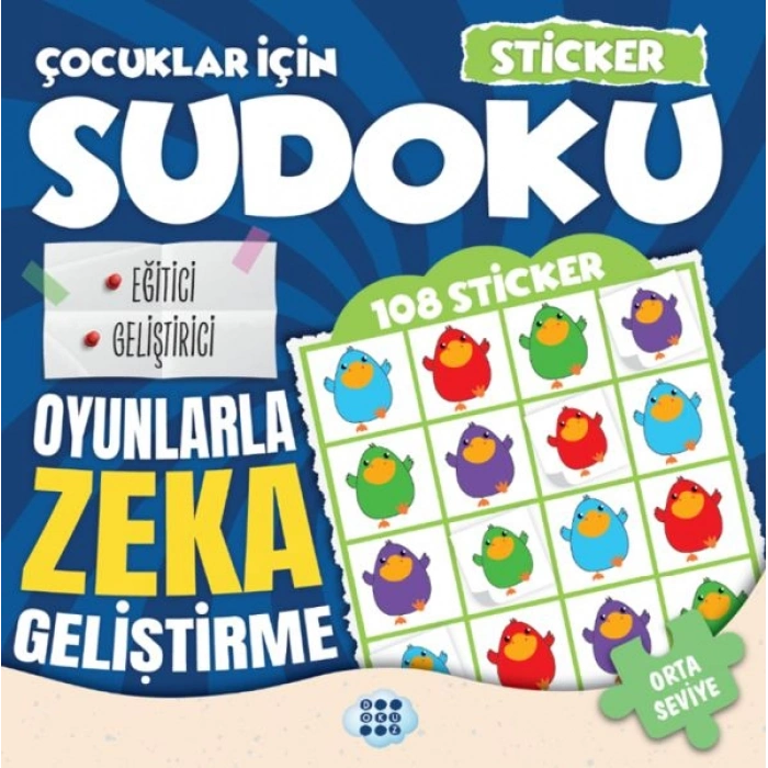 Çocuklar için Sudoku - Sticker Hediyeli Orta Seviye 3