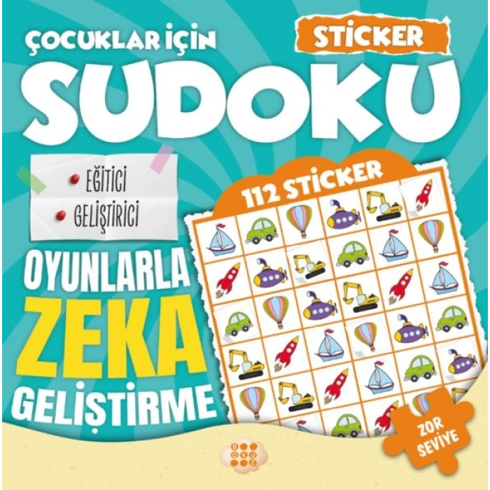 Çocuklar için Sudoku - Sticker Hediyeli Zor Seviye 1