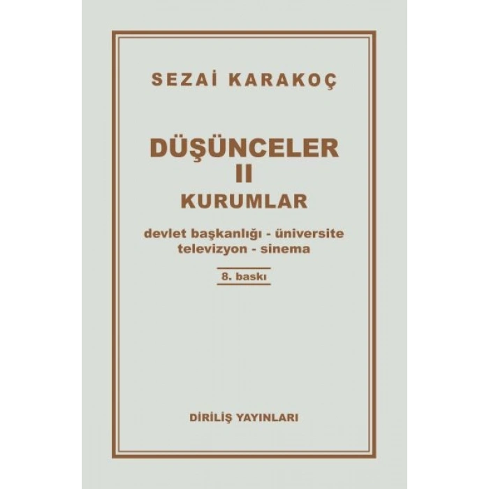 Düşünceler 2 - Kurumlar