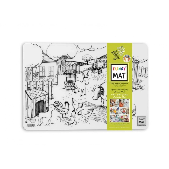 Funny Mat Çiftlik Hayatı & Derin Deniz 25X35Cm 2Li Paket