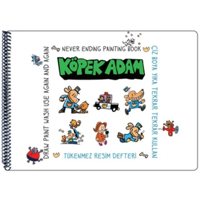 Funny Mat Tükenmez Resim Defteri Köpek Adam 2