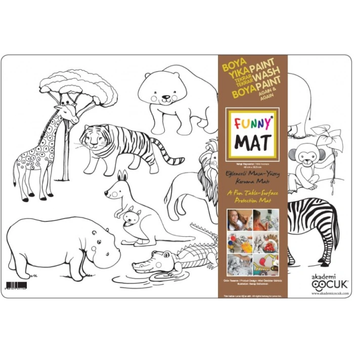 Funny Mat - Vahşi Hayvanlar 33,5x48cm
