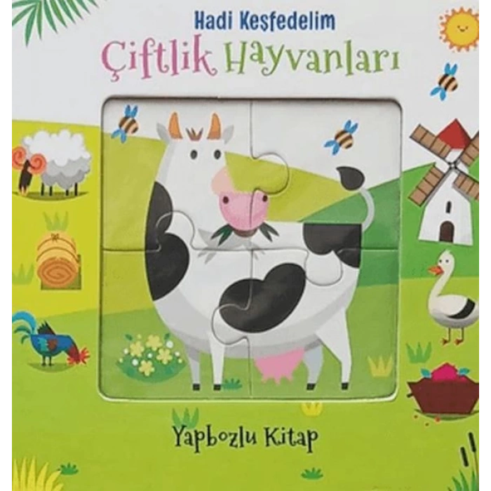Hadi Keşfedelim - Çiftlik Hayvanları Yapbozlu Karton Kitap