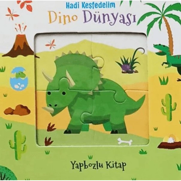 Hadi Keşfedelim - Dino Dünyası Yapbozlu Karton Kitap