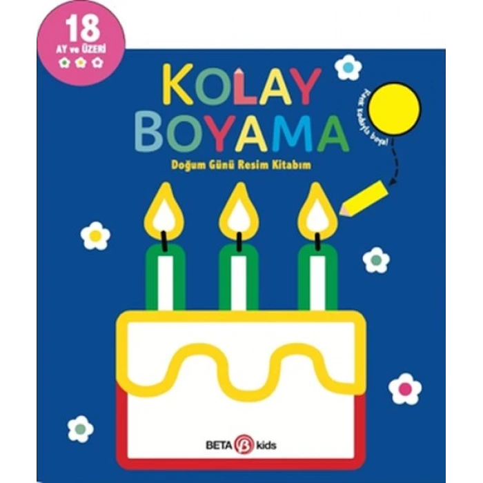 Kolay Boyama Doğum Günü Resim Kitabım