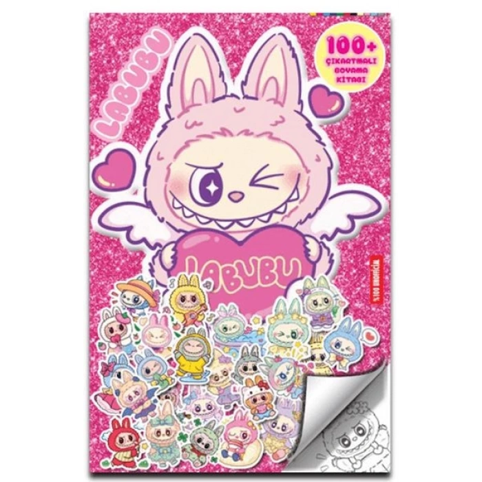 Labubu- 100 Çıkartmalı Boyama Kitabı