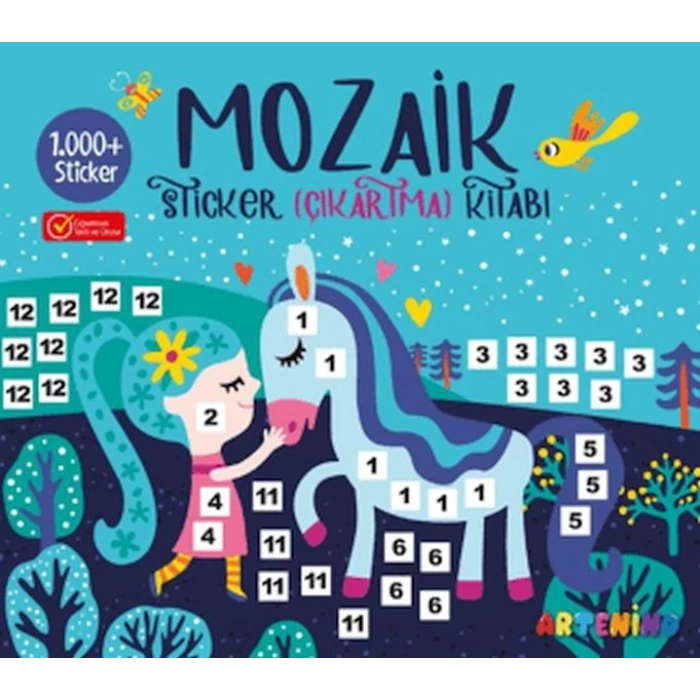 Mozaik Sticker Çıkartma Kitabı - Turkuaz