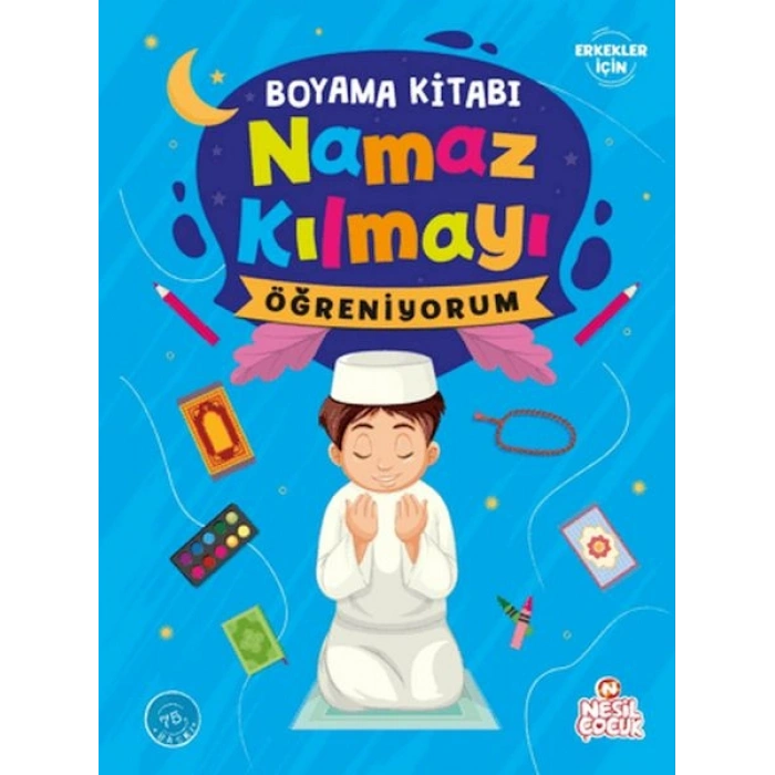 Namaz Kılmayı Öğreniyorum Erkek - Boyama