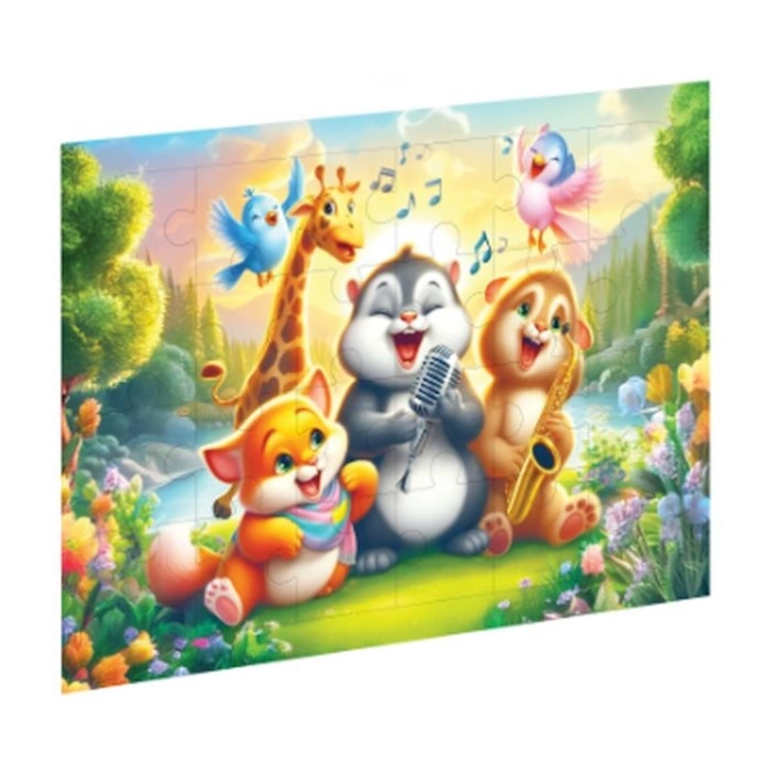 Neşeli Dostlar Ahşap Puzzle