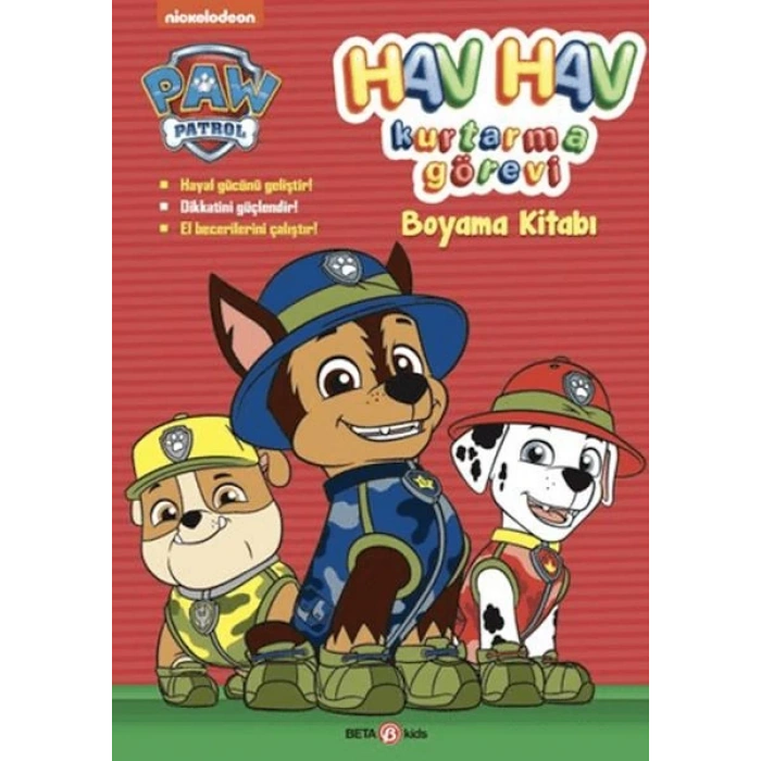 Paw Patrol Hav Hav Kurtarma Görevi Boyama Kitabı