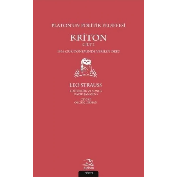 Platonun Politik Felsefesi Cilt 2 Kriton
