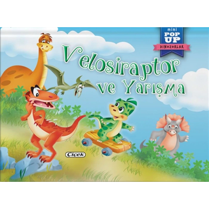 Pop-Up Mini Dinozorlar - Velosiraptor Ve Yarışma