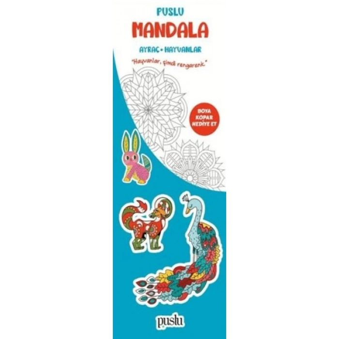 Puslu Mandala Çocuk Ayraç - Hayvanlar