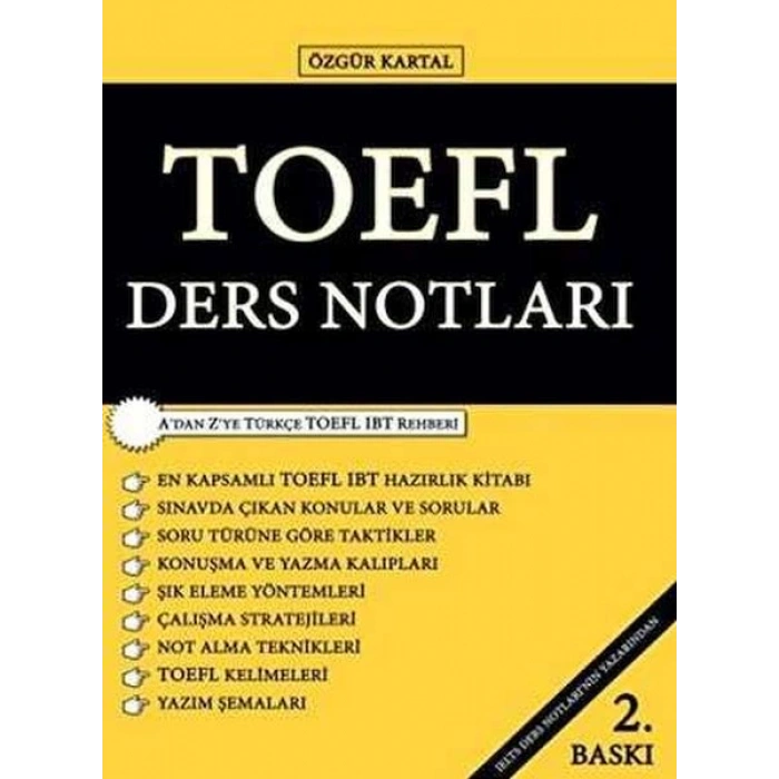Sokak Kitapları Yayınları TOEFL Ders Notları